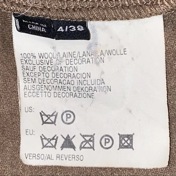 Karl Lagerfeld Wool Mini Ruched Skirt Women’s 4 Fall Christmas Holiday Gift - Picture 10 of 11